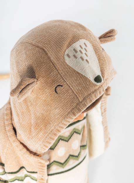 Veste bébé garçon maille imprimé zigzag Blanc 2 - vertbaudet enfant 