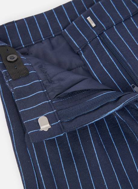 Pantalon fille à rayures en maille Bleu 4 - vertbaudet enfant 