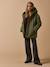 Parka courte doublée léopard - collection junior Vert olive 5 - vertbaudet enfant 