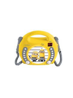 Jouet-Lecteur cd portable avec 2 microphones les minions
