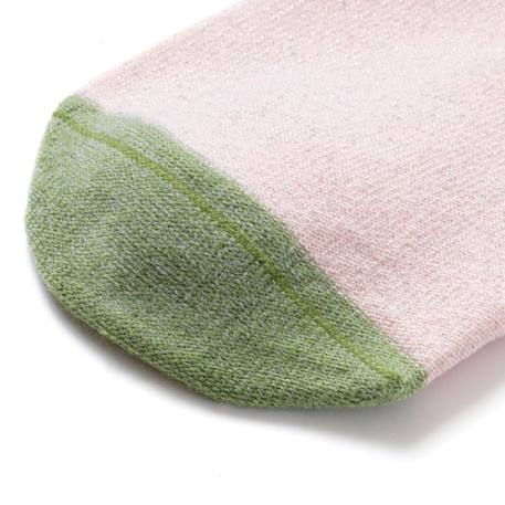 Chaussettes sans couture unies paillettes Rose 2 - vertbaudet enfant 