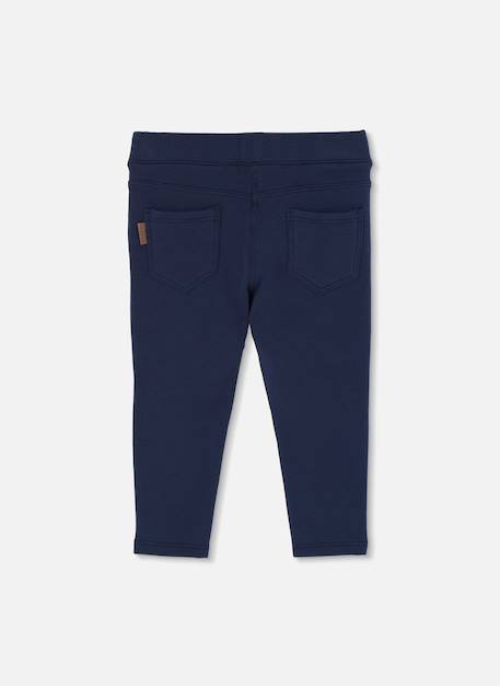 Pantalon fille en molleton Bleu 2 - vertbaudet enfant 