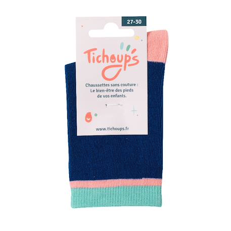 Chaussettes sans couture unies Bleu 3 - vertbaudet enfant 