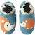 Chaussons bébé cuir souple sacha le hérisson Bleu 1 - vertbaudet enfant 