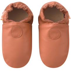 Chaussures-Chaussures fille 23-38-Chaussons-Chaussons bébé cuir souple uni