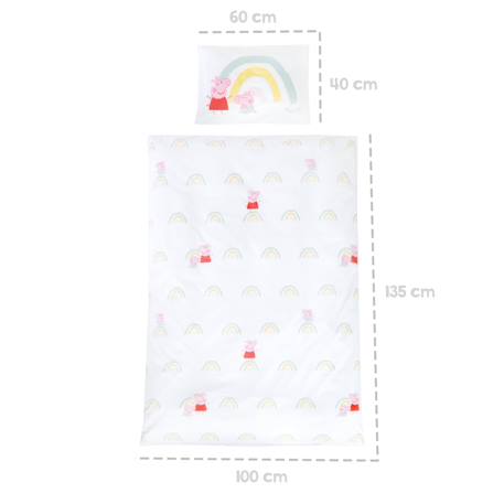 Parure de lit bébé et enfant en coton 2 pièces peppa pig Rose - peppa pig 4 - vertbaudet enfant 