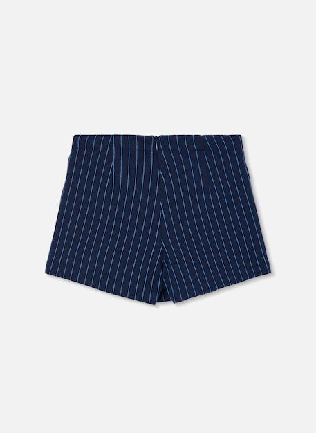 Jupe fille en maille rayée Bleu 3 - vertbaudet enfant 
