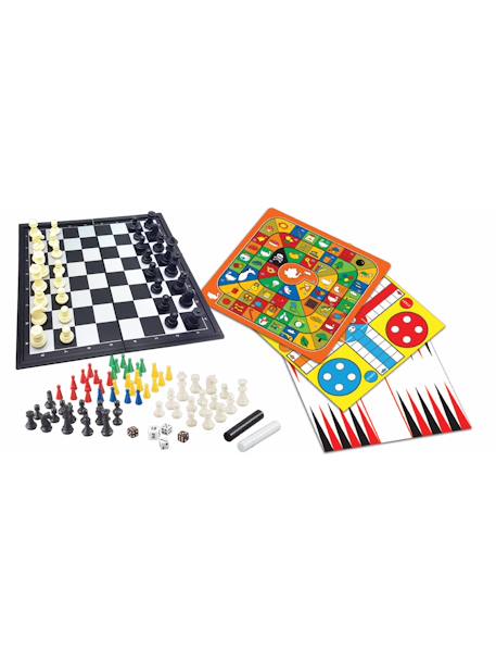 Coffret 8 jeux de société avec pions magnétiques Noir 1 - vertbaudet enfant 