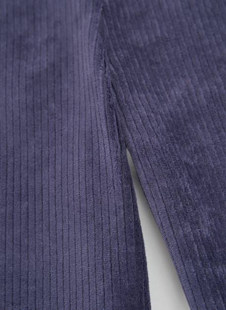 Pantalon fille en velours cotelé Bleu 4 - vertbaudet enfant 