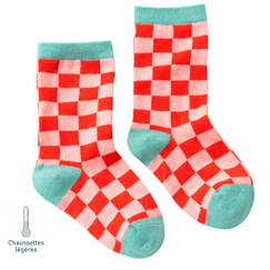 Chaussettes sans couture damier  - vertbaudet enfant