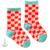 Chaussettes sans couture damier Rouge 1 - vertbaudet enfant 