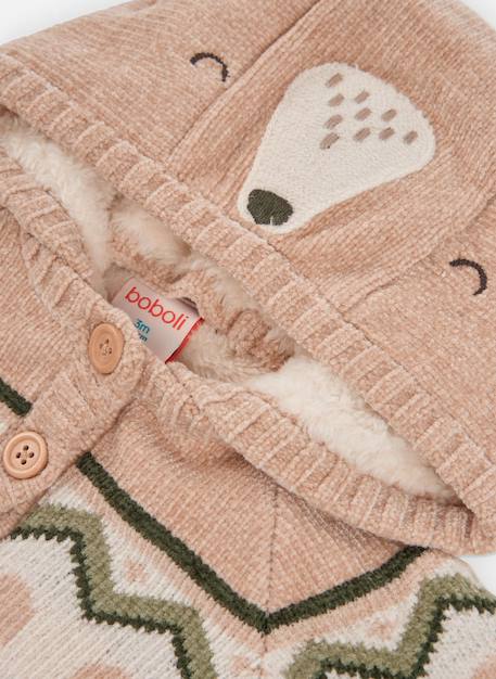 Veste bébé garçon maille imprimé zigzag Blanc 3 - vertbaudet enfant 