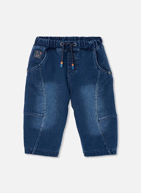 Pantalon garçon denim avec cordon Bleu 1 - vertbaudet enfant 