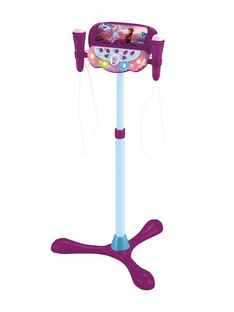 Microphone sur pied enceinte bluetooth reine des neiges Violet 1 - vertbaudet enfant 