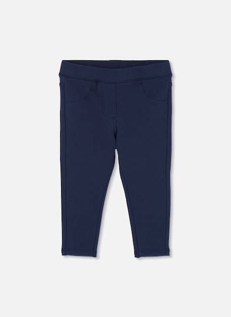 Pantalon fille en molleton Bleu 1 - vertbaudet enfant 