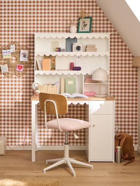 Bureau enfant rangement feston blanc 1 - vertbaudet enfant 