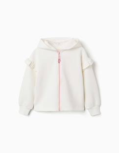 Sweat zippé en molleton avec capuche et doublure en coton peigné  - vertbaudet enfant