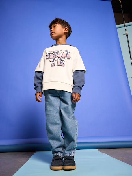 Pantalon battle garçon en denim double stone 6 - vertbaudet enfant 