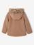 Manteau fille à capuche camel+marine 2 - vertbaudet enfant 