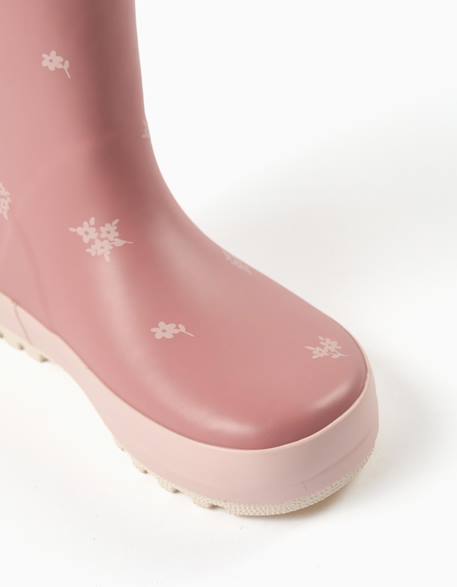 Bottes de pluie avec imprimé floral Rose 4 - vertbaudet enfant 