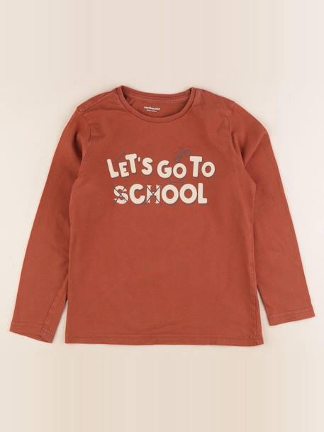 Tee-shirt - 8 ans Marron 1 - vertbaudet enfant 