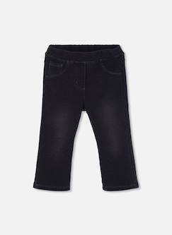 Pantalon molleton denim fille  - vertbaudet enfant
