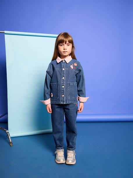 Jean balloon fille bleu moyen 4 - vertbaudet enfant 