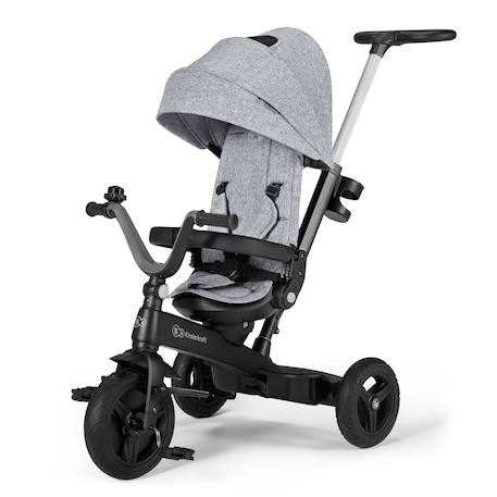 Tricycle kinderkraft TWIPPER 5 en 1 évolutif siège pivotant 360° click & twist inclinable avec canopy Grau 1 - vertbaudet enfant 