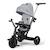Tricycle kinderkraft TWIPPER 5 en 1 évolutif siège pivotant 360° click & twist inclinable avec canopy Grau 1 - vertbaudet enfant 