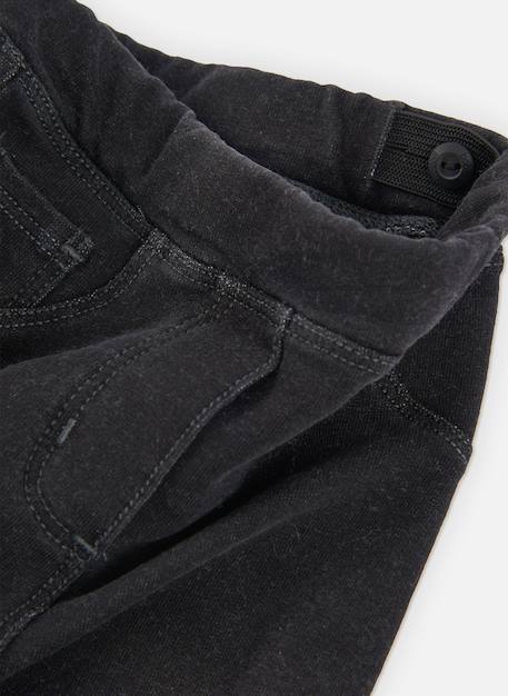 Jogger fille en molleton denim Noir 3 - vertbaudet enfant 