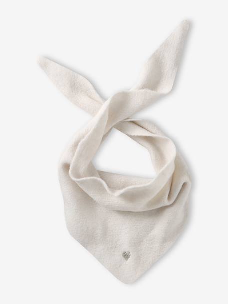 Echarpe triangle en tricot fille écru 3 - vertbaudet enfant 