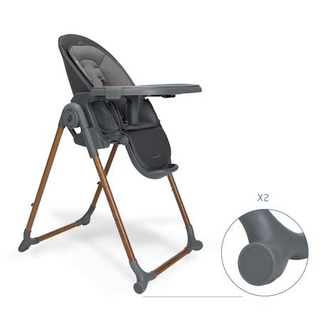 Chaise haute bébé ava plus Elegance beige+Elegance graphite 12 - vertbaudet enfant 