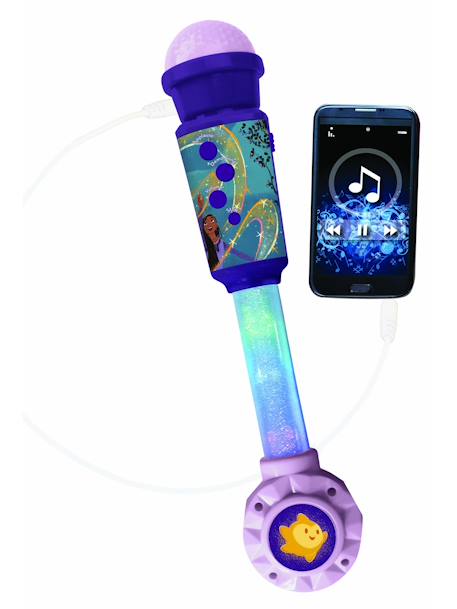 Microphone wish avec tube lumineux et enceinte Violet 2 - vertbaudet enfant 