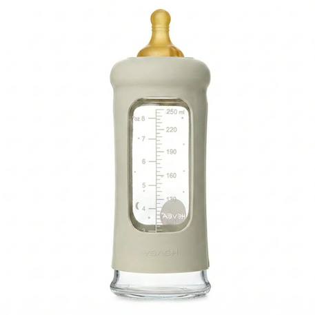 Biberon en verre avec housse de protection - 250 ml Gris 2 - vertbaudet enfant 