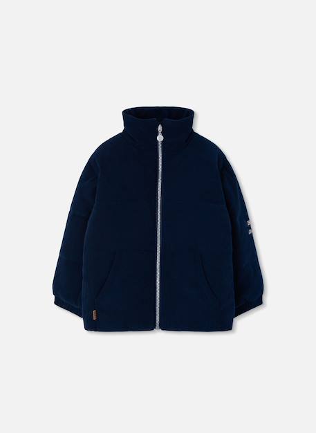 Parka garçon en velours cotelé avec fermeture Bleu 1 - vertbaudet enfant 