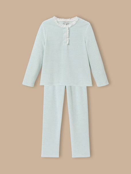 Fille-Pyjama, surpyjama-Pyjama en velours rayé fille