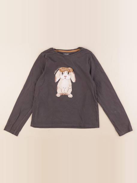 Tee-shirt - 8 ans Taupe, or 1 - vertbaudet enfant 