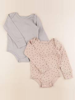 Lot de 2 bodies en coton - 24 mois  - vertbaudet enfant