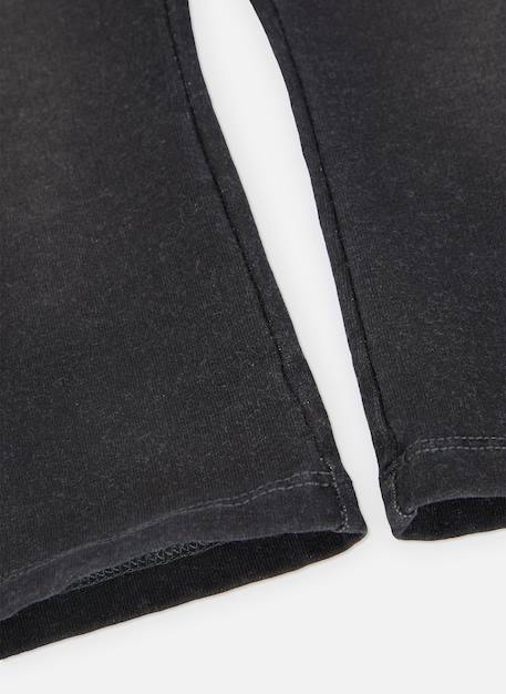 Pantalon fille molleton denim Noir 4 - vertbaudet enfant 