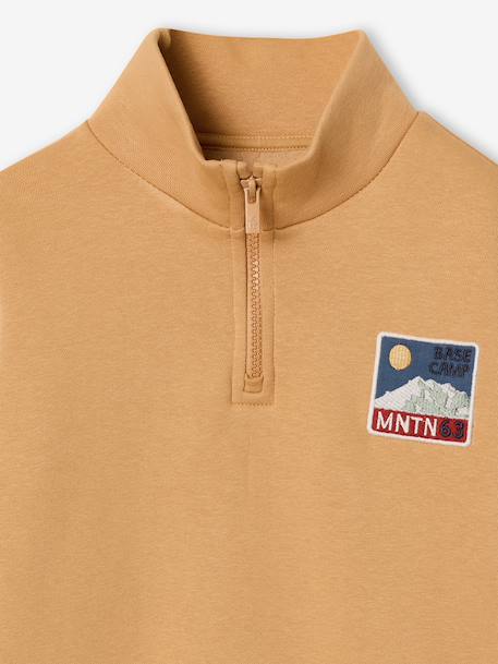 Sweat col camionneur garçon bleu canard+jaune 8 - vertbaudet enfant 