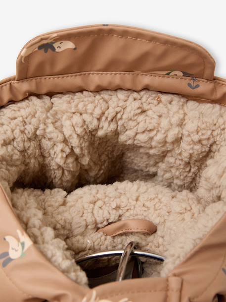 Ciré bébé à capuche doublé en sherpa noisette+olive 4 - vertbaudet enfant 