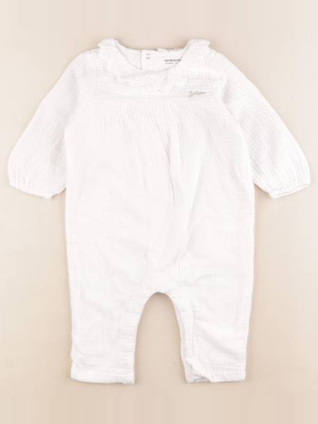 Pyjama coton - 12 mois Blanc 1 - vertbaudet enfant 