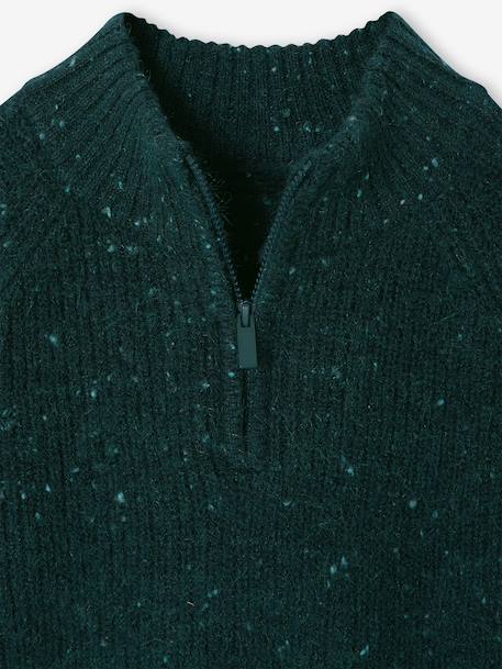Pull col montant garçon bleu chiné 5 - vertbaudet enfant 