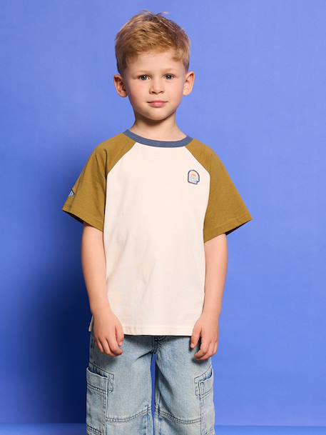 T-shirt manches courtes garçon kaki 1 - vertbaudet enfant 