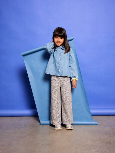 Pantalon large fille lilas 3 - vertbaudet enfant 