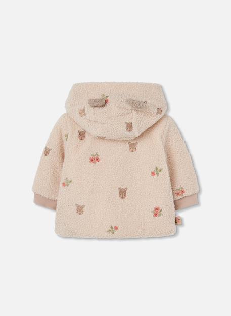 Veste molleton bébé broderie fleurs Blanc 3 - vertbaudet enfant 