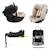Siège auto Kinderkraft ENDURA SAFE évolutif 40-150 cm base isofix pivotante système complet 3 en 1 Beige+Gris+Noir 1 - vertbaudet enfant 