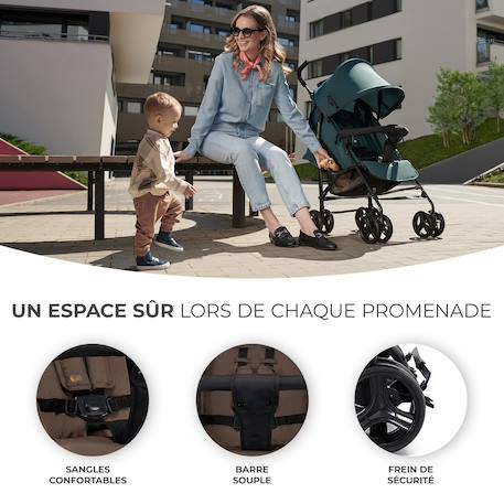 Poussette légère de voyage pliable avec dossier réglable Beige+Green+Grey+Marron 24 - vertbaudet enfant 