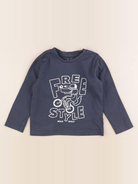 Tee-shirt - 4 ans Bleu 1 - vertbaudet enfant 