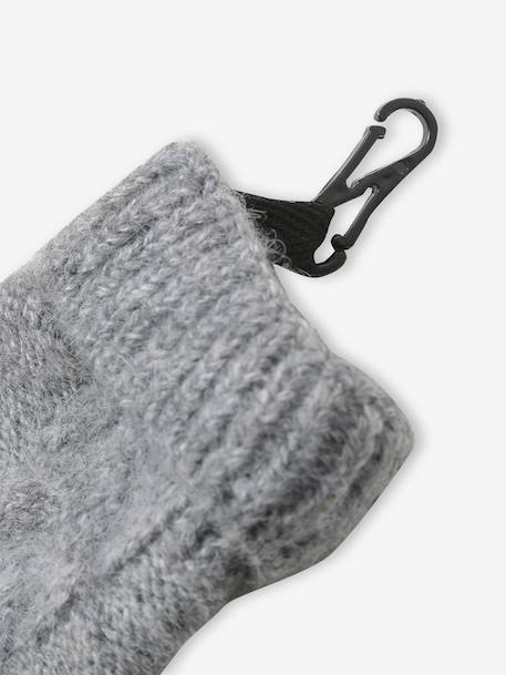 Ensemble bébé bonnet, snood et moufles gris chiné 6 - vertbaudet enfant 